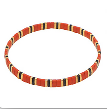 Load image into Gallery viewer, I Am Strong In Red Glass MIYUKI Stretch Bracelets
