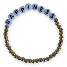 Load image into Gallery viewer, Happiness Letters Enamel Bead Stretch Bracelet 1pc
