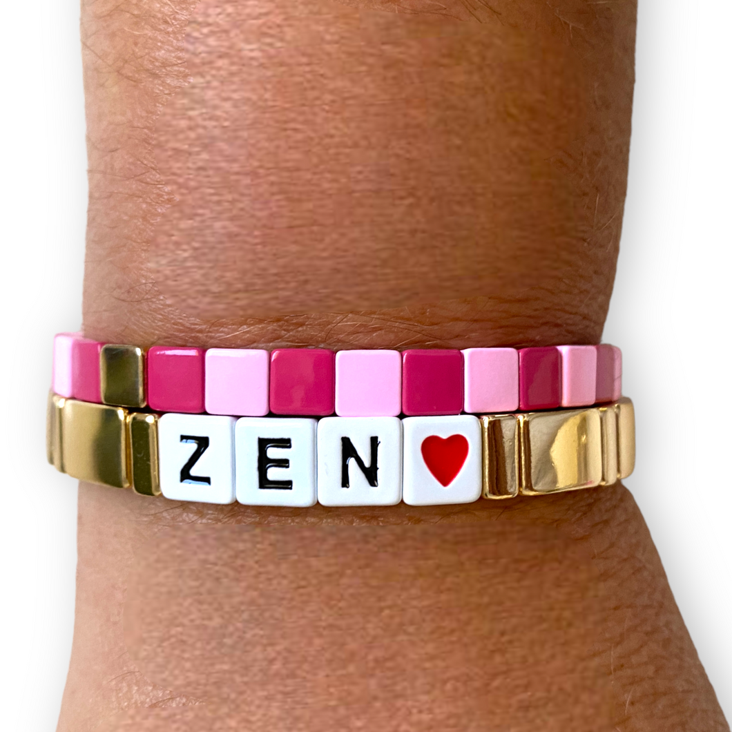 ZEN Pink Candy stretch bracelet - 2pc
